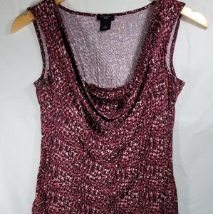 Ann Taylor Women's Small Petite Abstract Cowl Neck Top